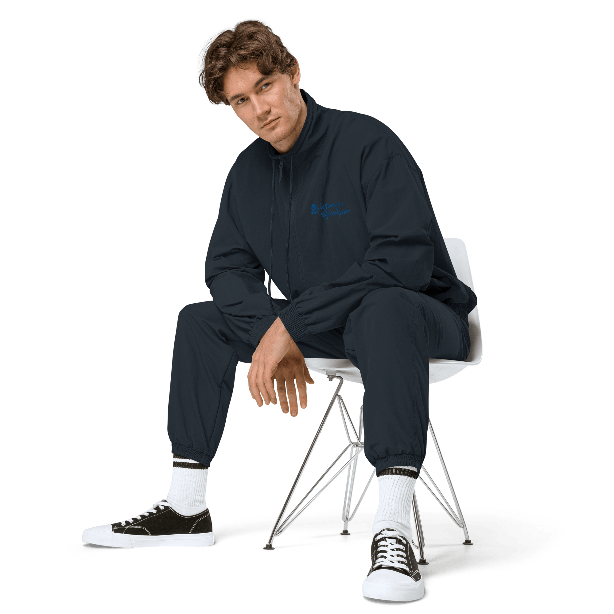 Awareness Boutique Blue Ribbon Recycled Tracksuit Jacket - Awareness Boutique