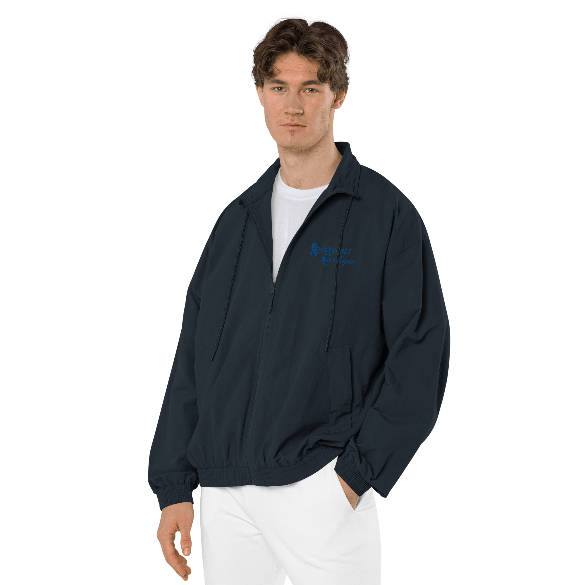 Awareness Boutique Blue Ribbon Recycled Tracksuit Jacket - Awareness Boutique