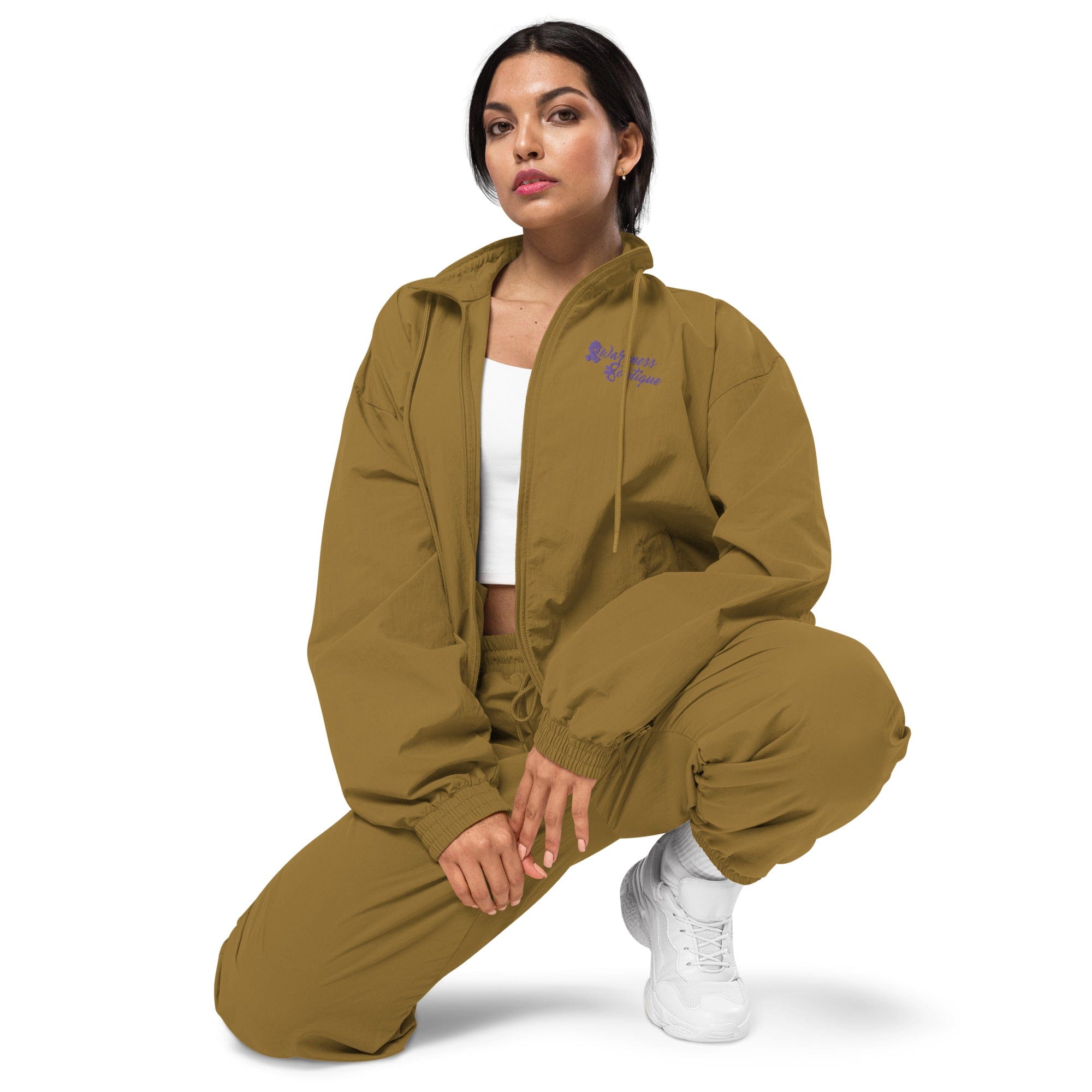 Awareness Boutique Purple Ribbon Recycled Tracksuit Jacket - Awareness Boutique