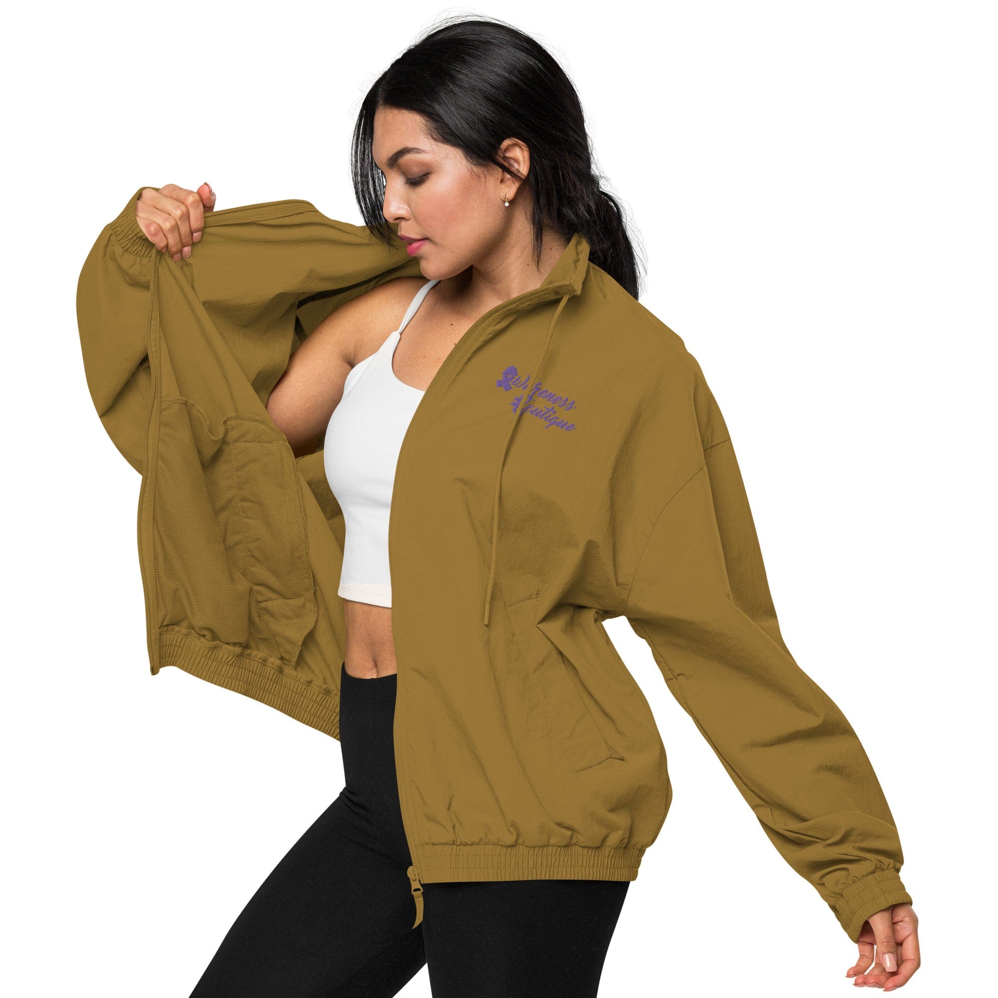 Awareness Boutique Purple Ribbon Recycled Tracksuit Jacket - Awareness Boutique