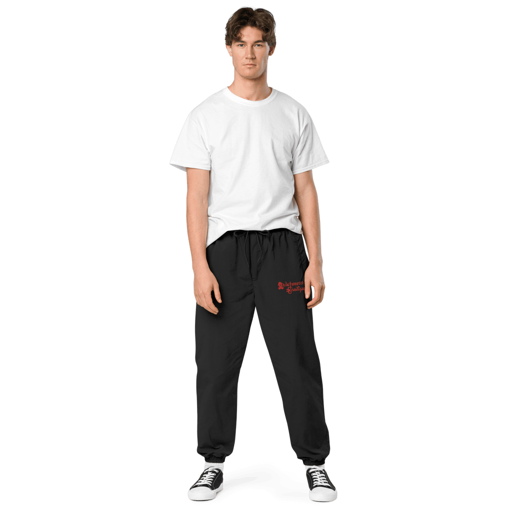 Awareness Boutique Red Ribbon Recycled Tracksuit Pants - Awareness Boutique
