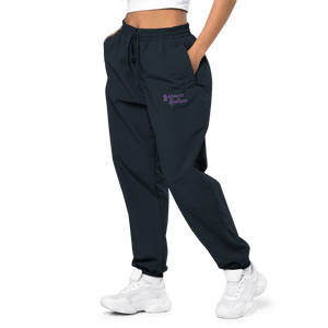 Awareness Boutique Purple RIbbon Recycled Tracksuit Pants - Awareness Boutique