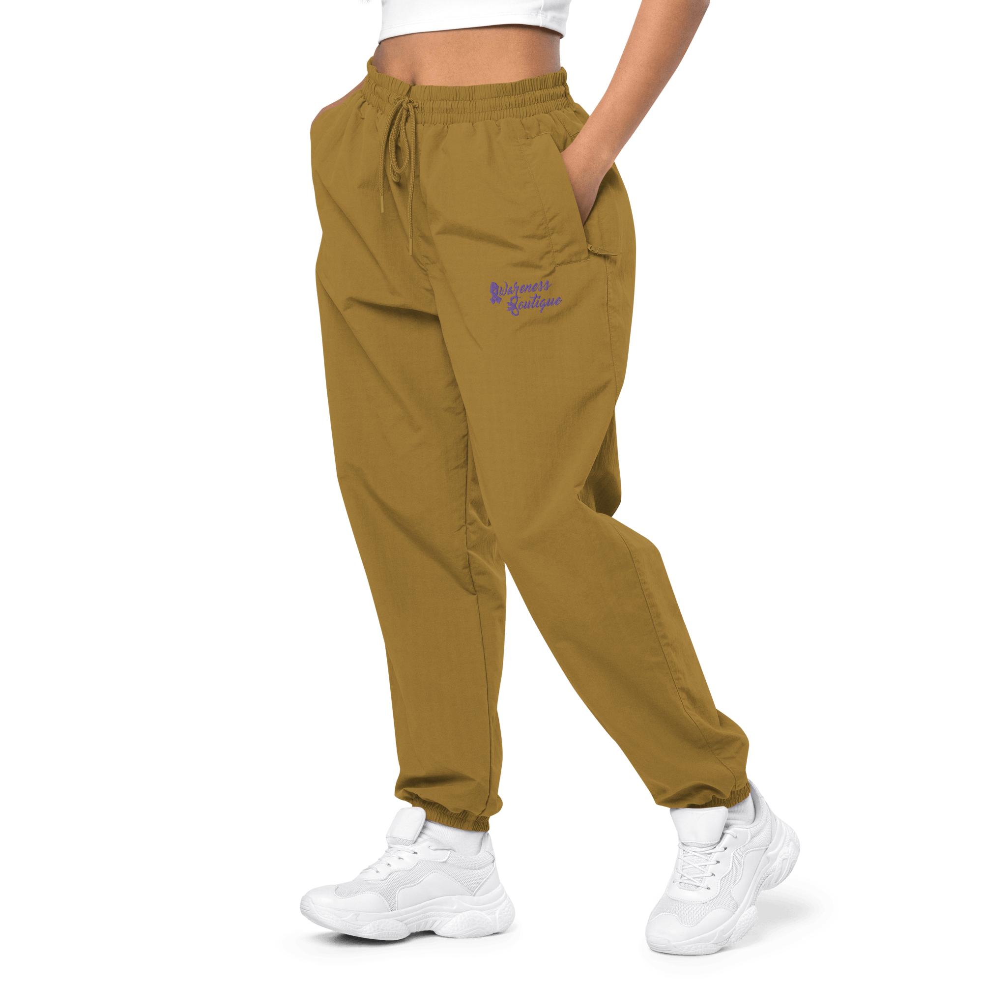 Awareness Boutique Purple RIbbon Recycled Tracksuit Pants - Awareness Boutique