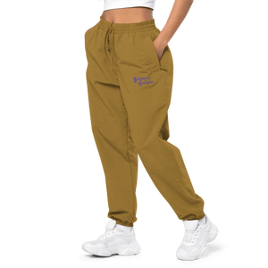 Awareness Boutique Purple RIbbon Recycled Tracksuit Pants - Awareness Boutique